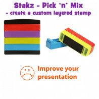 Improve your presentation - Pick 'n' Mix Layer Stakz School Stamp 